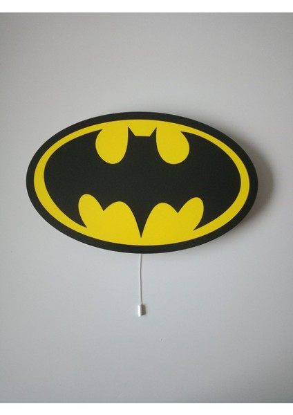 Renkli Ahşap Batman Simgesi Çocuk Odası Gece Lambası 39X24 fiyatları