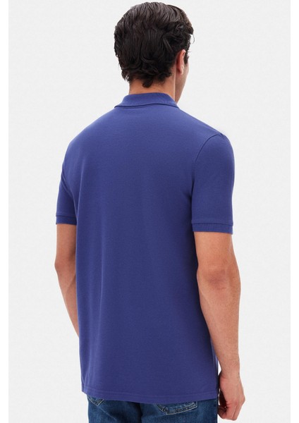 Ds Damat Regular Fit Mor %100 Pamuklu Uzun Ömürlü Kıvrılmaz Polo Yaka Nakışlı T-Shirt fırsatları