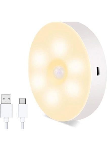 Hareket Sensörlü USB Şarjlı Çok Renkli LED Gün Işığı Spot Lamba