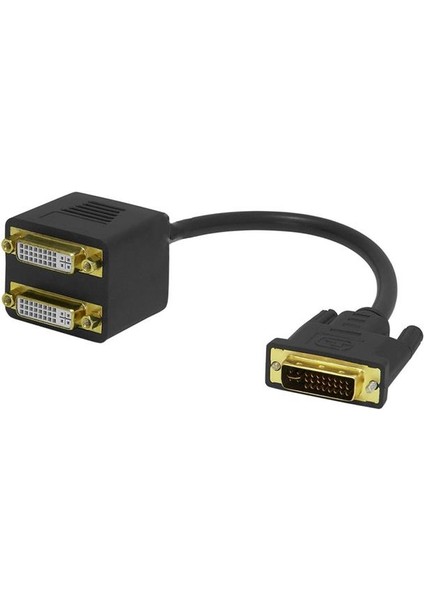 Powermaster PM-25997 24+1 DVI Erkek To 2x 24+5 DVI Dişi Çoklayıcı Kablo 32CM