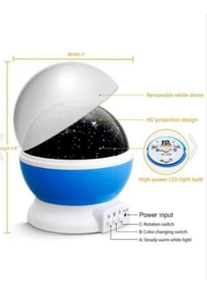 Yıldızlı Gökyüzü Projeksiyon Gece Lambası, Pembe, Sıcak ve Huzurlu Atmosfer fiyatları