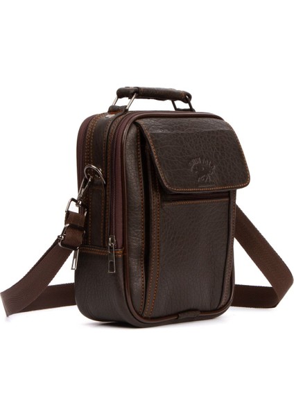Kahverengi Hakiki Deri Erkek El Çantası (Orta Boy 17X20CM) Şıklık ve Kullanışlılık Sağlar fırsatları