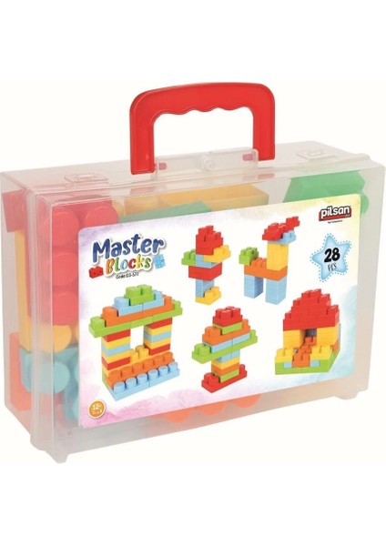 Bfs 03 577 Master Bloklar 28 Parça Çantalı -Pilsan Oyuncak