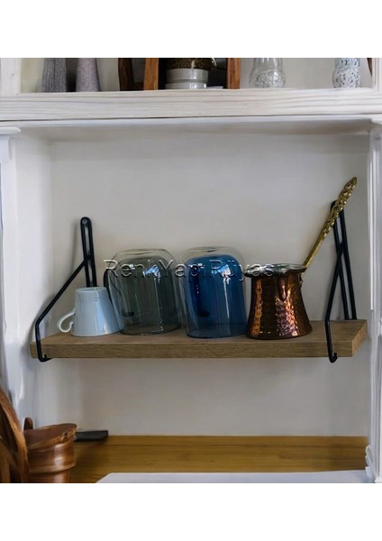 Ev Dekorasyon Rafı, Şık Duvar Rafı, Tekli Duvar Rafı, Modern Mutfak ve Bayo Rafı