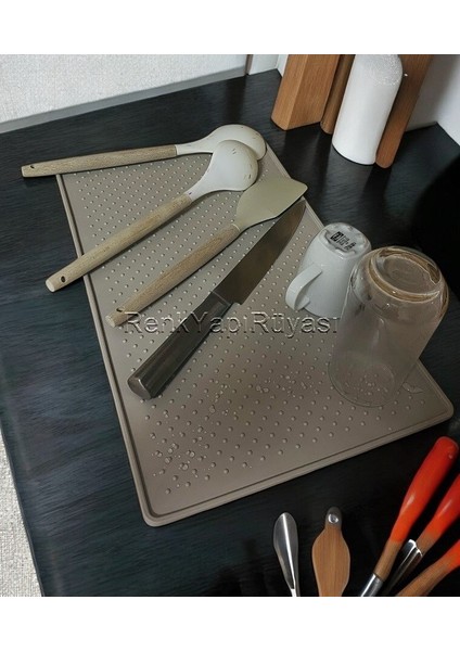 Silikon Bulaşık Matı, Tezgah Üstü Kurutma Matı, Kurtma Örtüsü 28*45 Ölçüleri modelleri