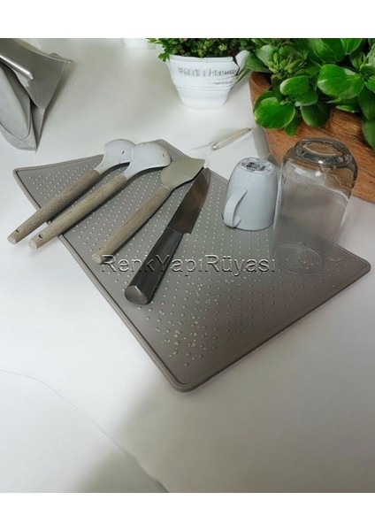 Silikon Bulaşık Matı, Tezgah Üstü Kurutma Matı, Kurtma Örtüsü 28*45 Ölçüleri indirimleri