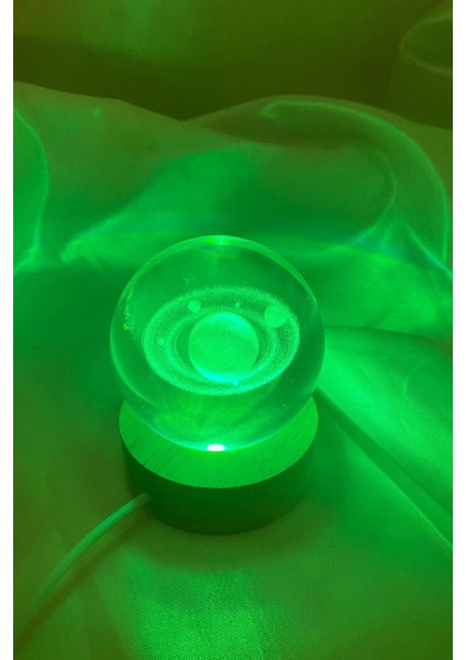 3D LED Cam Küre, Çok Renkli, Fantezi Dekor, Gece Lambası, Ahşap, 6 cm indirimleri