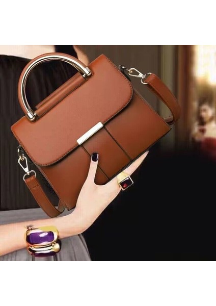 Vahşi Çapraz Omuz Çantası Kadın Düz Renk Moda Çanta (Yurt Dışından)