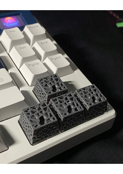 Openwork Keycap 4'lü Set | Rgb Uyumlu | Siyah & Beyaz Renk Seçenekli | Mekanik Tuş Başlığı fiyatları