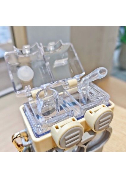 Çocuk Pipetli Kupa Öğrenci Çift Içmeli Plastik Kare Kupa (Yurt Dışından) fiyatları