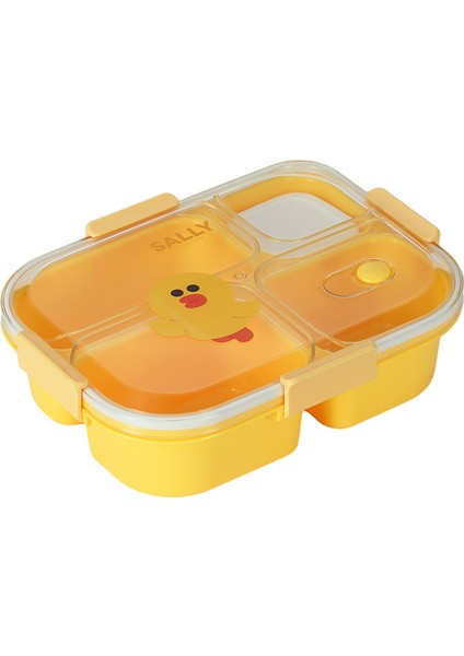 Dört Izgara Mikrodalga Fırın Öğle Yemeği Kutusu Ofis Bento Kutusu Öğrenci Sınıfı Taşınabilir Öğle Yemeği Kutusu 1100ML (Yurt Dışından)