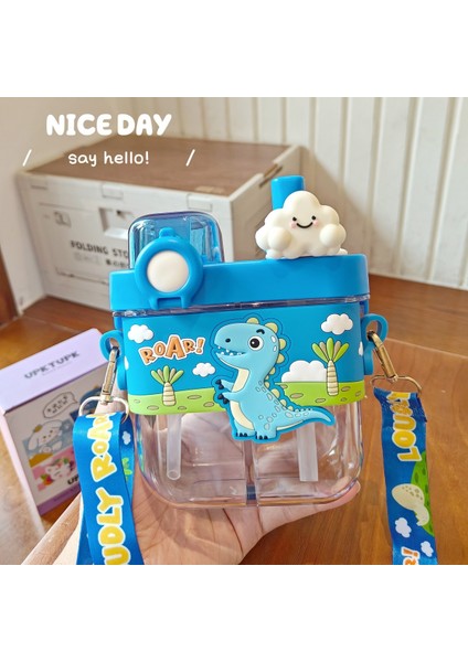 Pipetli Ikili Içme Bardağı Kupa Öğrenci Çocuk Pipetli Plastik Kupa (Yurt Dışından)