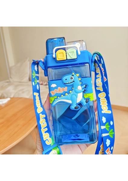 Karikatür Plastik Bardak Sevimli Ikili Içme Kupa Çocuk Pipetli Kur (Yurt Dışından)