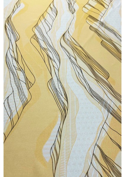 Sarı Okyanus Desenli Fular Estascarf modelleri