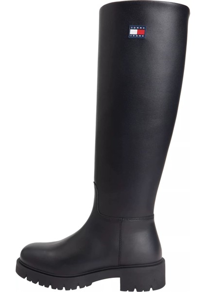 Kadın Konçlu Kalın Tabanlı Uzun Çizme - Siyah fiyatları