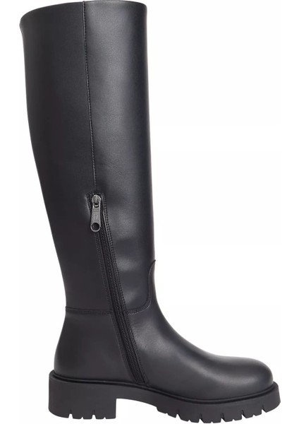 Kadın Konçlu Kalın Tabanlı Uzun Çizme - Siyah modelleri