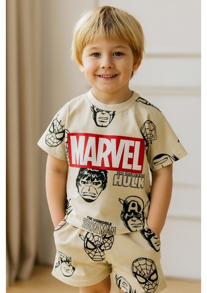 Pamuklu Erkek Çocuk T-Shirt Şort Yazlık Takım