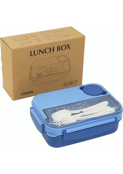 Öğrenci Öğle Yemeği Kutusu Dört Izgara Plastik Bento Kutusu Ofis Çalışanı Taşınabilir Öğle Yemeği Kutusu Mikrodalga Fırın Isıtmalı Öğle Yemeği Kutusu (Yurt Dışından)