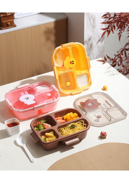 Dört Izgara Mikrodalga Fırın Öğle Yemeği Kutusu Ofis Bento Kutusu Öğrenci Sınıfı Taşınabilir Öğle Yemeği Kutusu 1100ML (Yurt Dışından) fiyatları