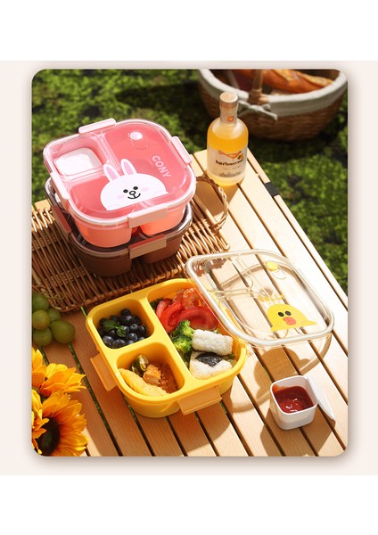 Üç Izgara Mikrodalga Fırın Öğle Yemeği Kutusu Ofis Bento Kutusu Öğrenci Sınıfı Taşınabilir Öğle Yemeği Kutusu 1100ML (Yurt Dışından) fırsatları