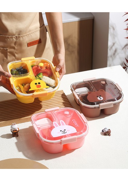 Üç Izgara Mikrodalga Fırın Öğle Yemeği Kutusu Ofis Bento Kutusu Öğrenci Sınıfı Taşınabilir Öğle Yemeği Kutusu 1100ML (Yurt Dışından) indirimleri