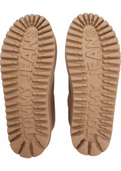 Kadın Süet Platform Tabanlı Kar Botu - Bej indirimleri