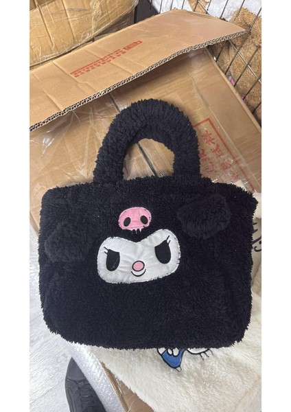 Mor Peluş Çanta, Fermuarlı, Şık ve Rahat Kullanım Hedefli