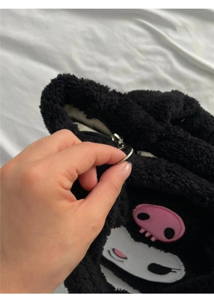 Mor Peluş Çanta, Fermuarlı, Şık ve Rahat Kullanım Hedefli fırsatları