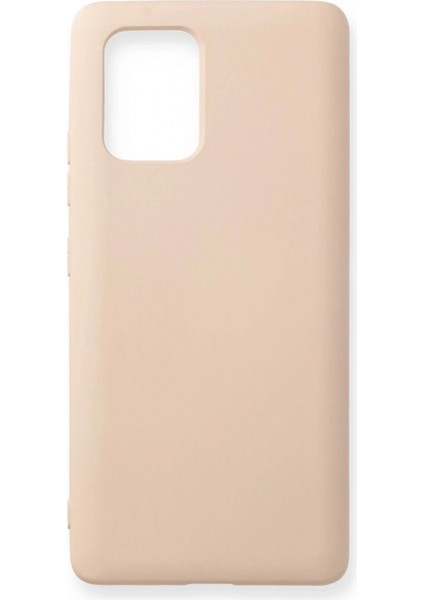 Samsung Galaxy A91 / S10 Lite Kılıf Nano Içi Kadife Silikon - Pudra