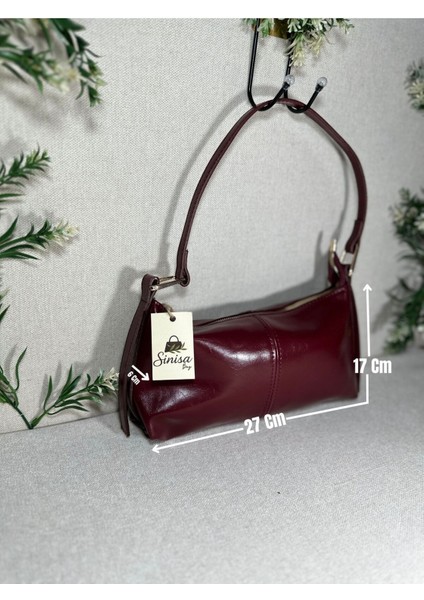 Bordo Yumuşak Deri El ve Omuz Çantası, Şık ve Hafif Tasarım modelleri