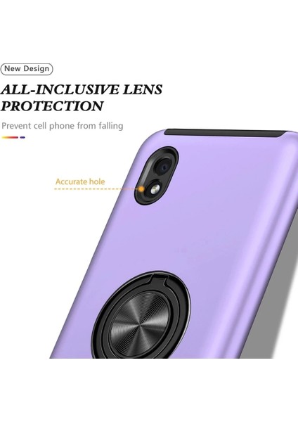 Samsung Galaxy A01 Core Kılıf Elit Yüzüklü Kapak - Mor fiyatları