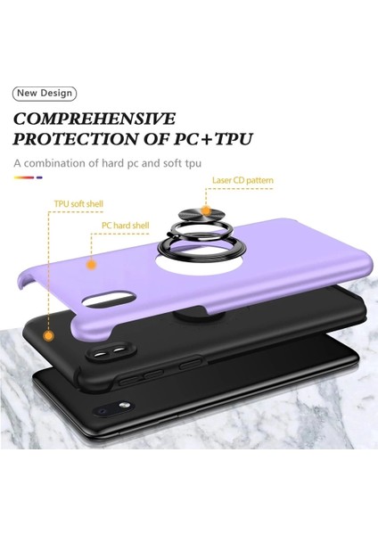 Samsung Galaxy A01 Core Kılıf Elit Yüzüklü Kapak - Mor fırsatları