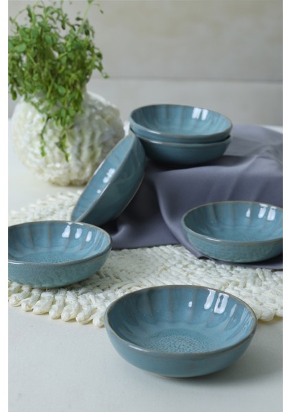 Granit Turkuaz Sirius Çerezlik / Sosluk 12 cm 6 Adet Q07