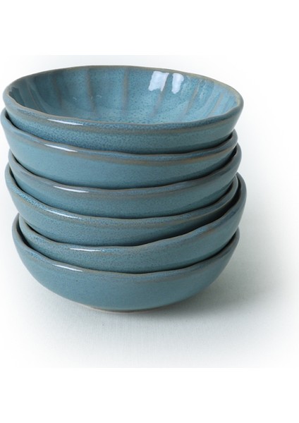 Granit Turkuaz Sirius Çerezlik / Sosluk 12 cm 6 Adet Q07