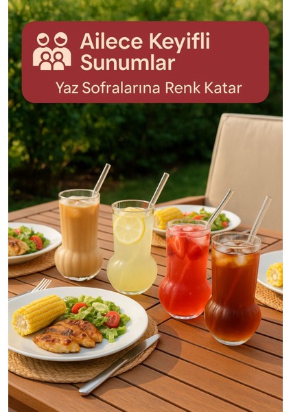 4 Adet Premium Cam Bardak Cam Pipet Hediyeli– Soğuk Kahve, Limonata ve Soda Sunumlar 500 ml fiyatları