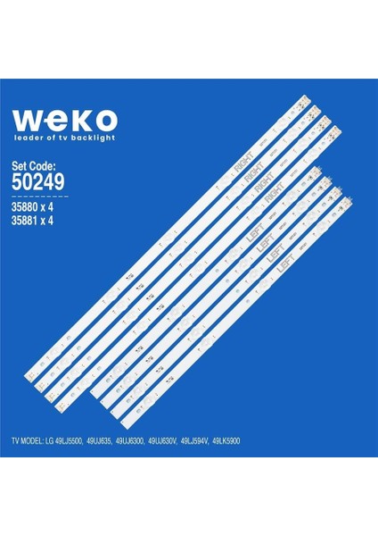 Lg, 49lj594v, 49uj630v, Led. Bar, Backlıght, Nc490due-Aafx1-41-Ca Gan01-1294a-P1 Gan01-1295a-P1 , Backlıght modelleri
