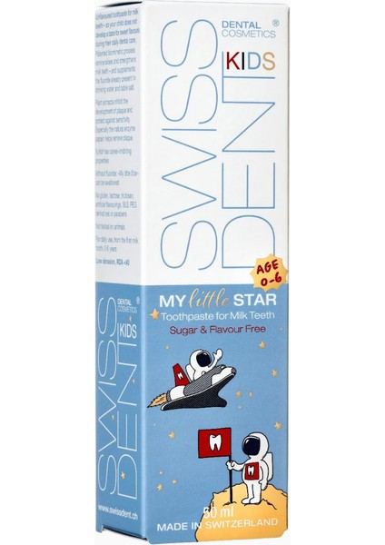 Swıssdent Kıds My Little Star Diş Macunu, 0-6 Yaş Için Fluorsuz Koruma fiyatları