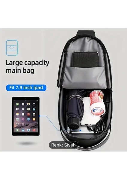 Şık Siyah Sert Kabuk Çift Yön Askılı Crossbody Omuz ve Bel Çantası fiyatları