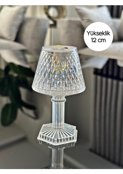 Abajur Model Mini LED Masa Lambası Prizma 12 cm