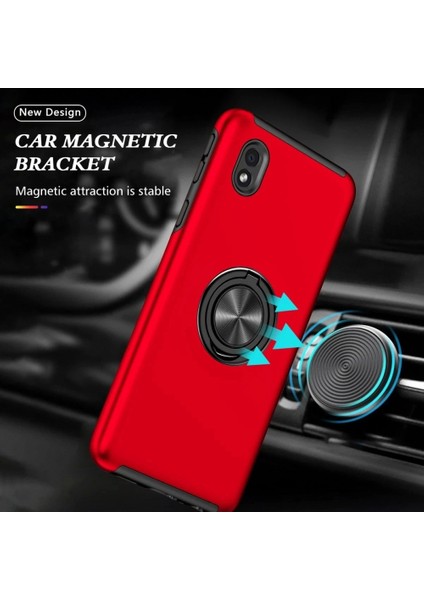 Samsung Galaxy A01 Core Kılıf Elit Yüzüklü Kapak - Kırmızı indirimleri