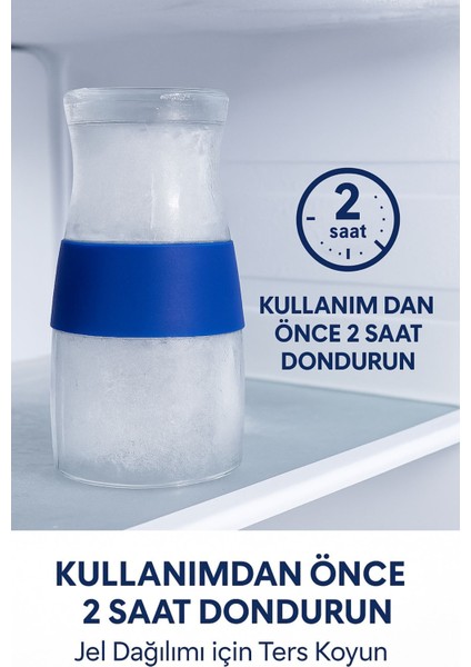 Buzz Bardak – 470 ml Aktif Jel Soğutmalı Cam Bardak | Silikon Tutuş Bantlı modelleri