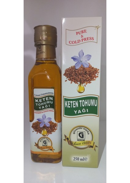 Katkısız Soğuk Sıkım Keten Tohumu Yağı 250 ml