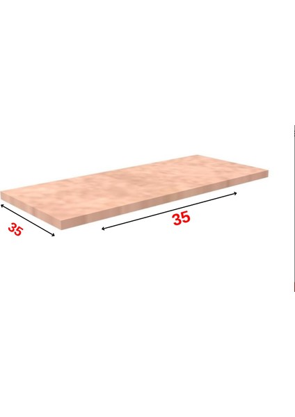 25X90 cm Ham Mdf Dekoratif Ahsap Raf