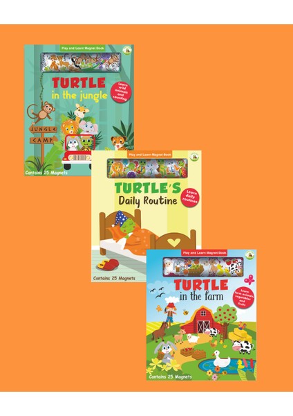 Play And Learn Magnet Book Serisi 3'lü (Jungle - Daily - Farm)