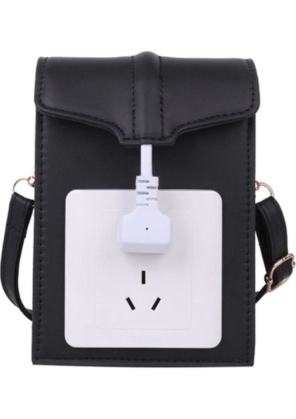 Şık Siyah Soketli Tasarım Çanta, Şıklık ve Fonksiyon Bir Arada