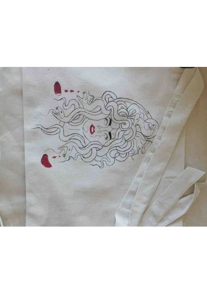 Medusa El Boyaması Bez Çanta – Mitoloji Serisi fiyatları