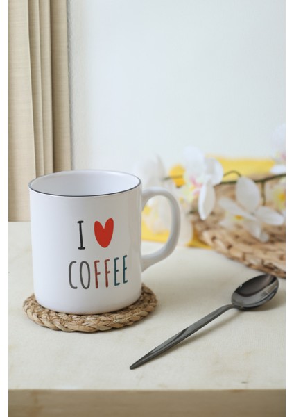 I Love Coffee Silindir Kupa 10 cm fiyatları