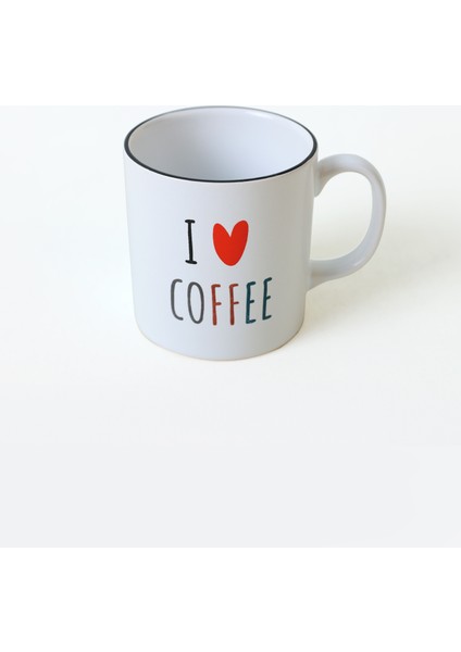 I Love Coffee Silindir Kupa 10 cm fırsatları