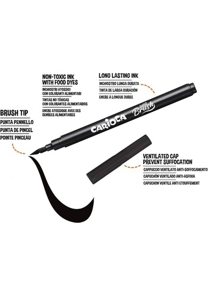 Bfs Carioca Keçeli Boya Süper Brush Fırça Uçlu 10'lu 42937 fırsatları