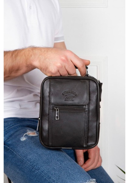 Hakiki Deri Çelik Kasalı Şık Çapraz Askılı Telefon Bölmeli El ve Omuz Çantası